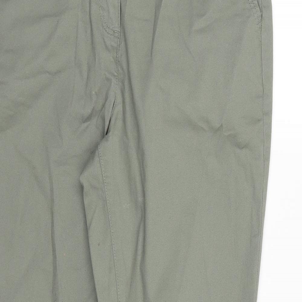 BHS Womens Green   Chino Trousers Size 12 L29 in