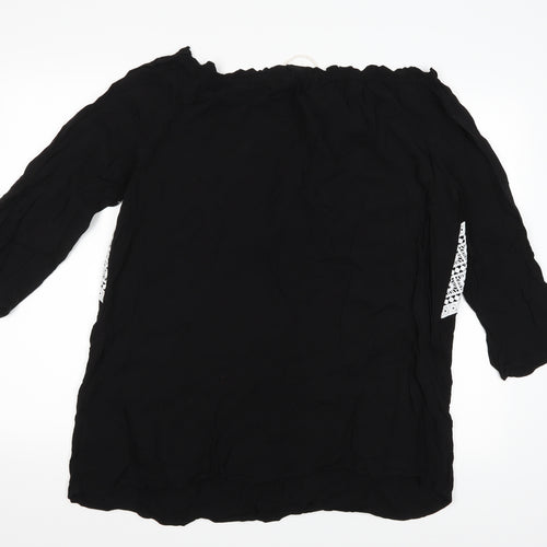Boohoo Womens Black   Basic Blouse Size 14