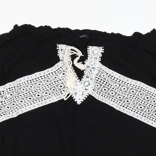 Boohoo Womens Black   Basic Blouse Size 14
