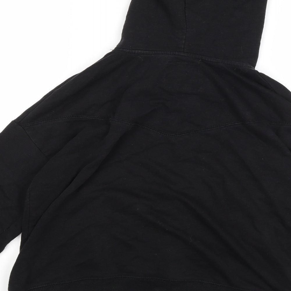 Pull & Bear Womens Black  Jersey Full Zip Hoodie Size S