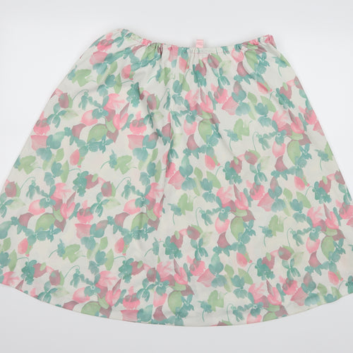 Preworn Womens Multicoloured Floral  A-Line Skirt