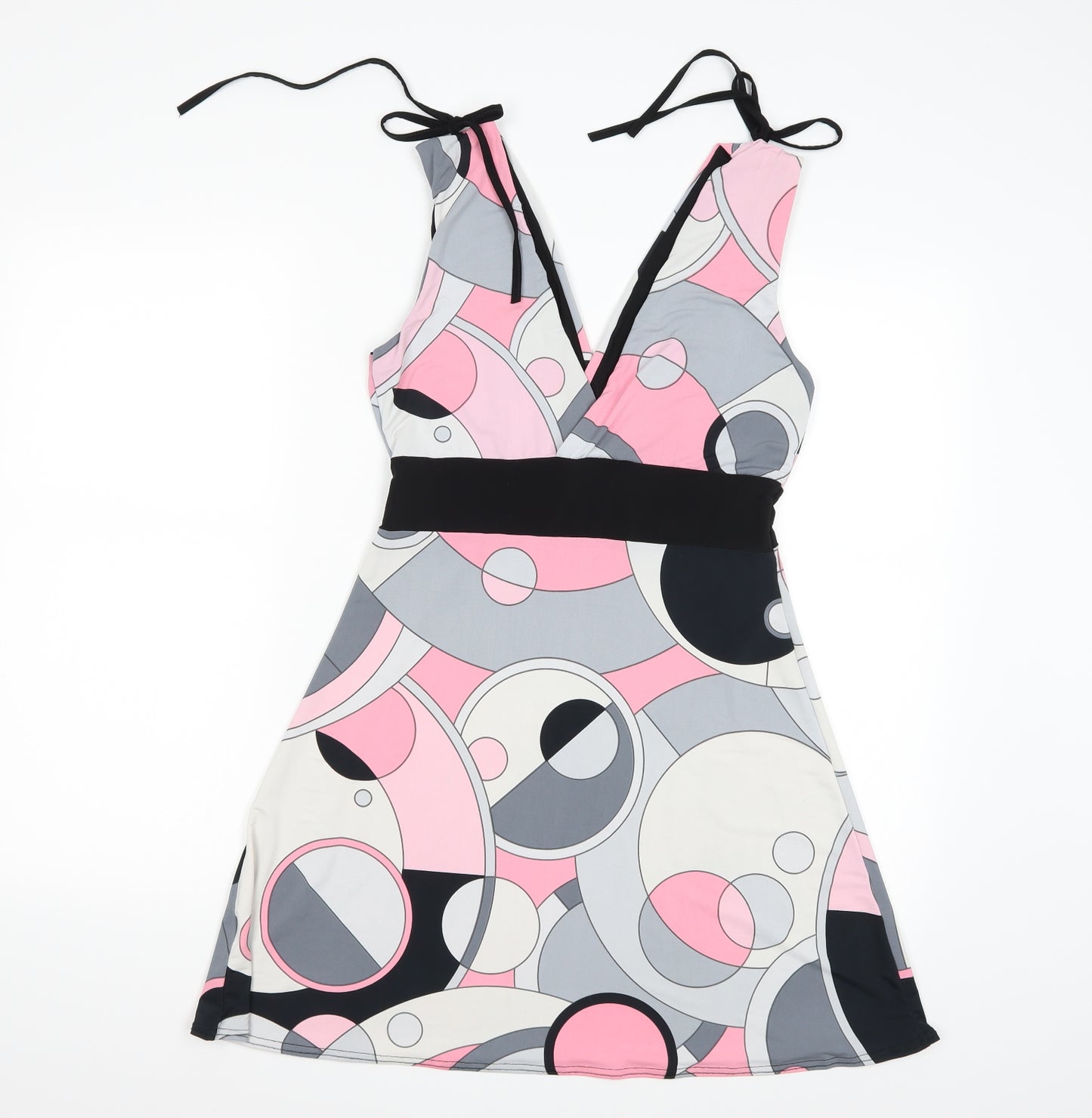 KDK London Womens Multicoloured Geometric  A-Line  Size L