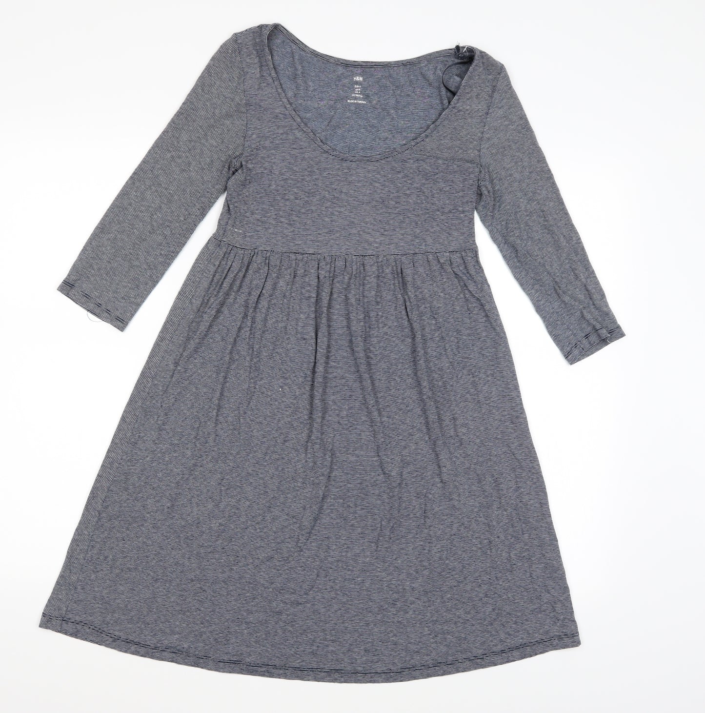 H&M Womens Blue Striped  A-Line  Size S