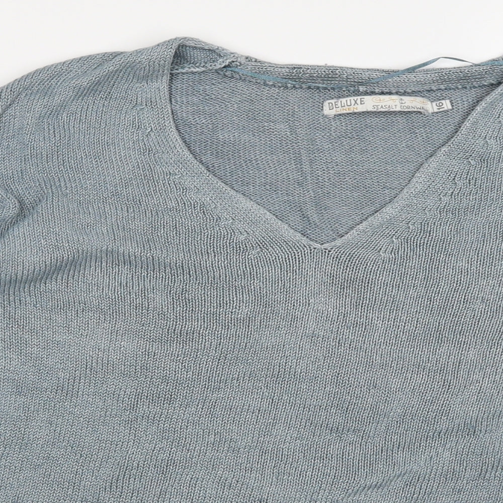Seasalt cornwall Womens Blue  Knit Pullover Jumper Size 16