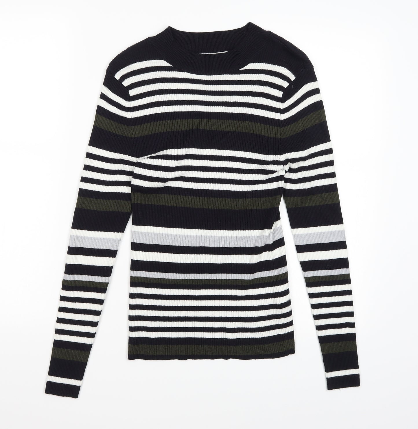 Peacocks Womens Multicoloured Striped Knit Pullover Jumper Size 8