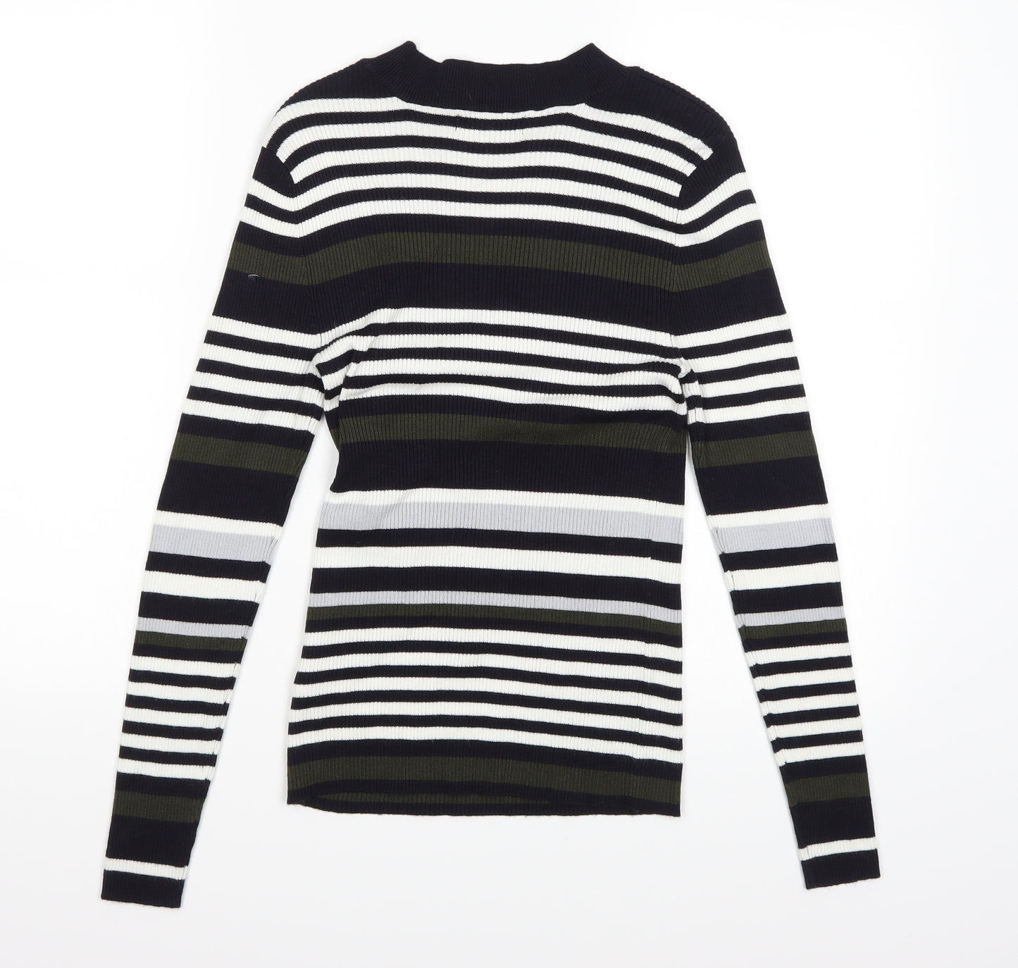 Peacocks Womens Multicoloured Striped Knit Pullover Jumper Size 8