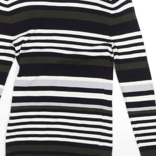 Peacocks Womens Multicoloured Striped Knit Pullover Jumper Size 8