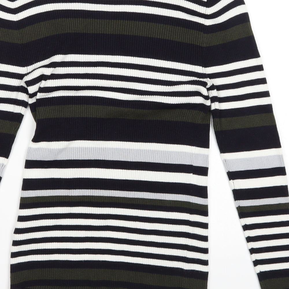 Peacocks Womens Multicoloured Striped Knit Pullover Jumper Size 8