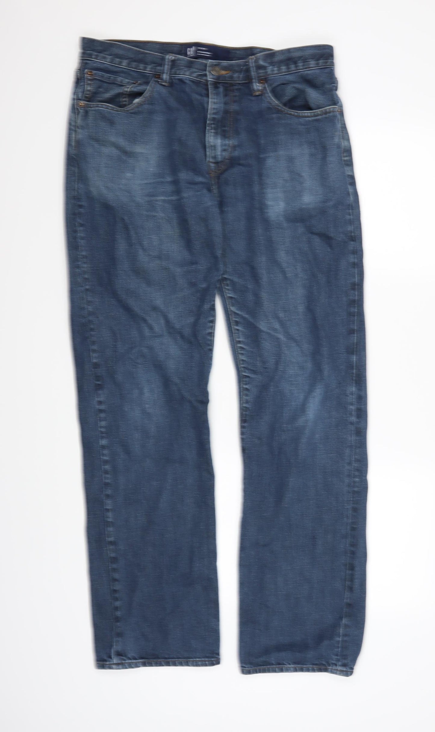 Gap Mens Blue  Denim Straight Jeans  L34 in