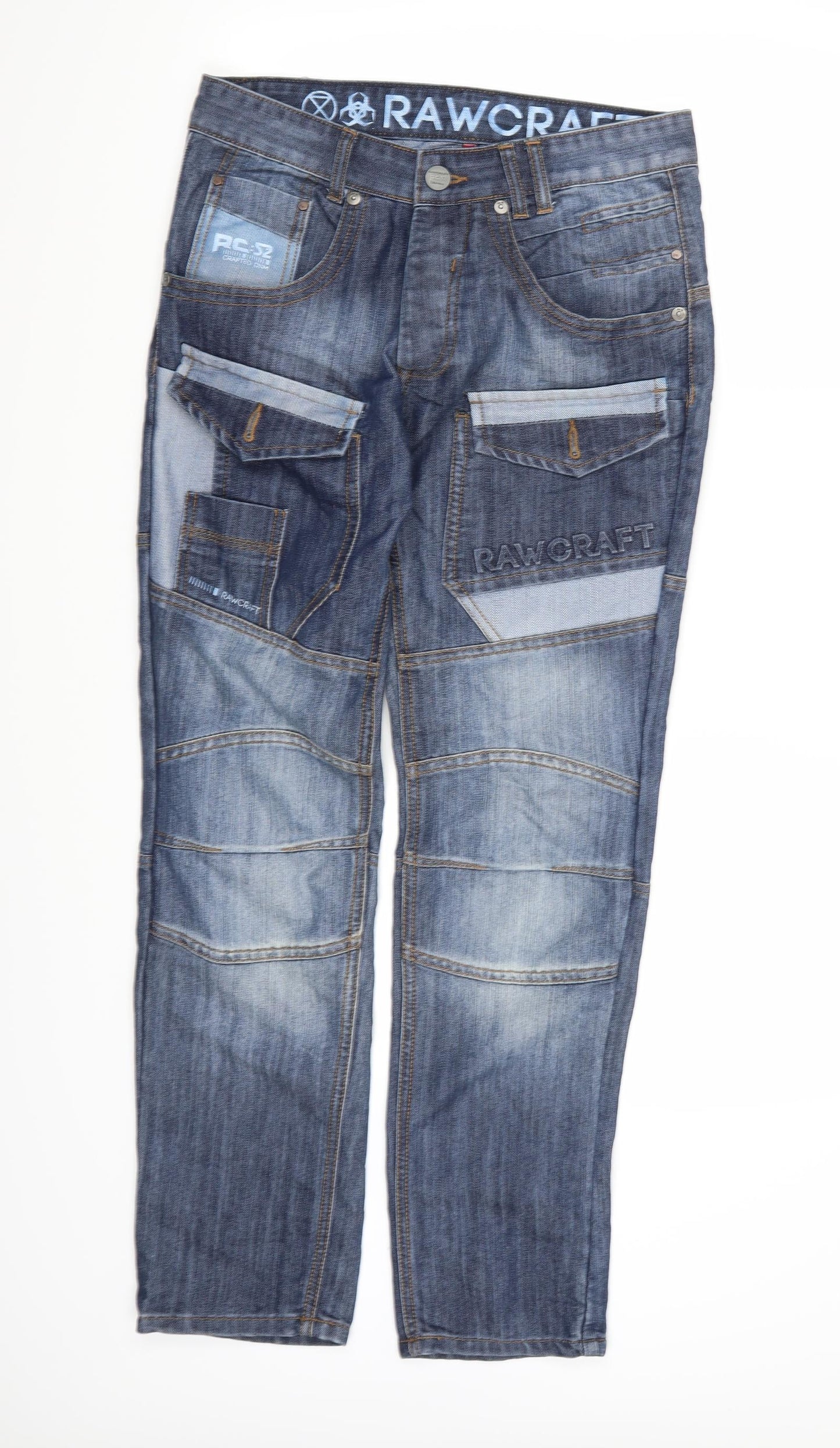 Rawcraft Mens Blue  Denim Straight Jeans  L30 in