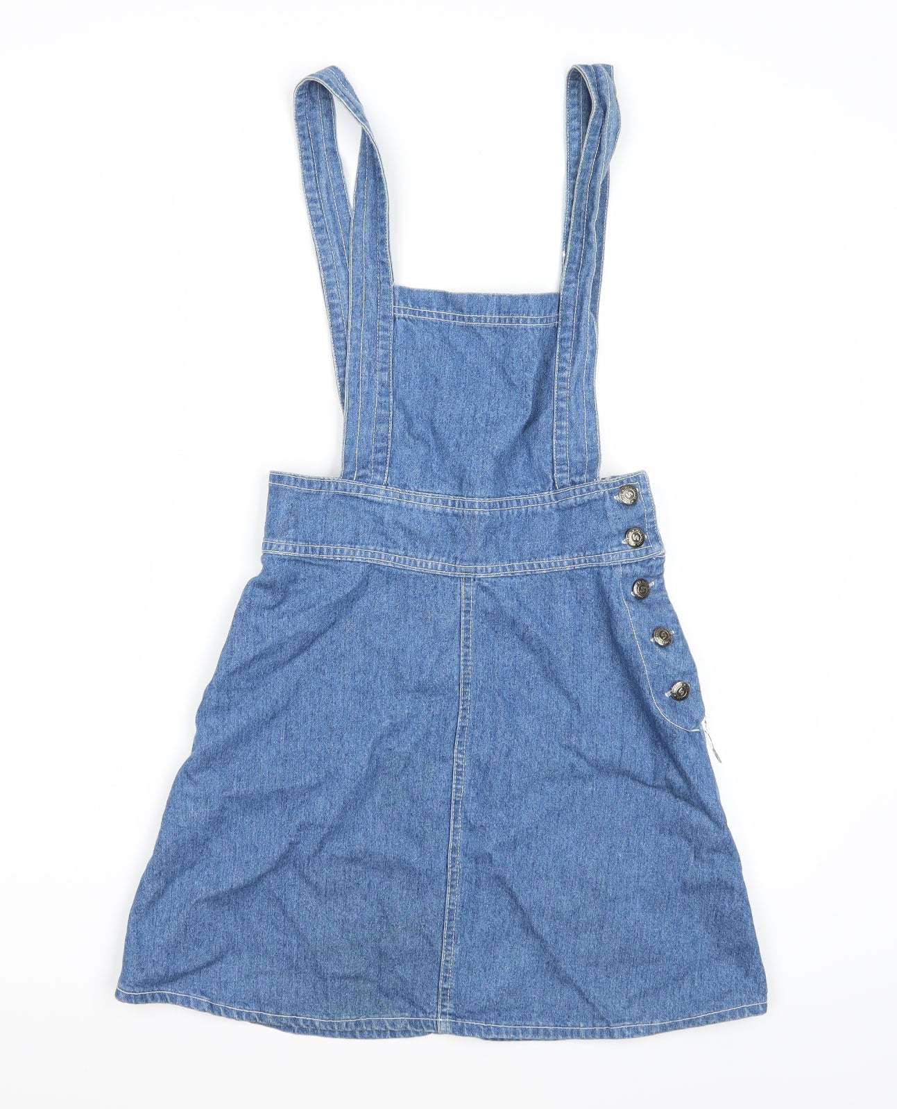 MARK ONE Womens Blue  Denim Pinafore/Dungaree Dress  Size S