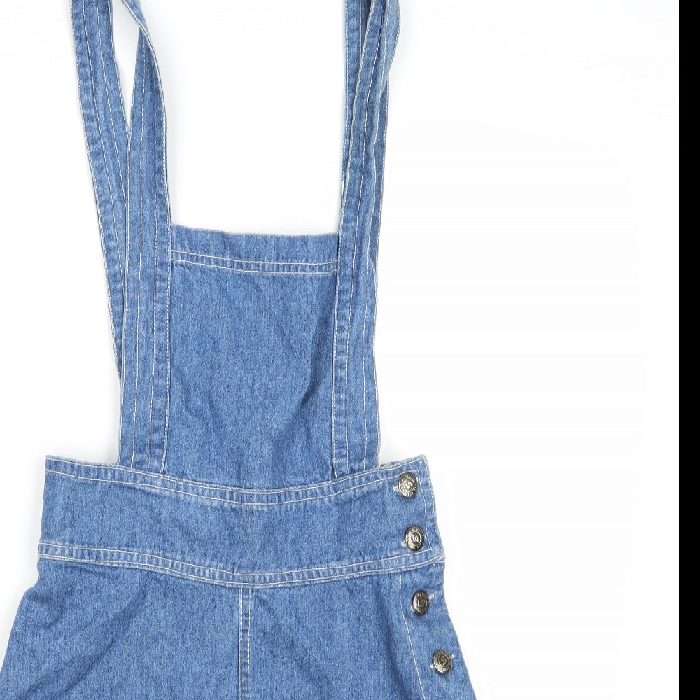 MARK ONE Womens Blue  Denim Pinafore/Dungaree Dress  Size S