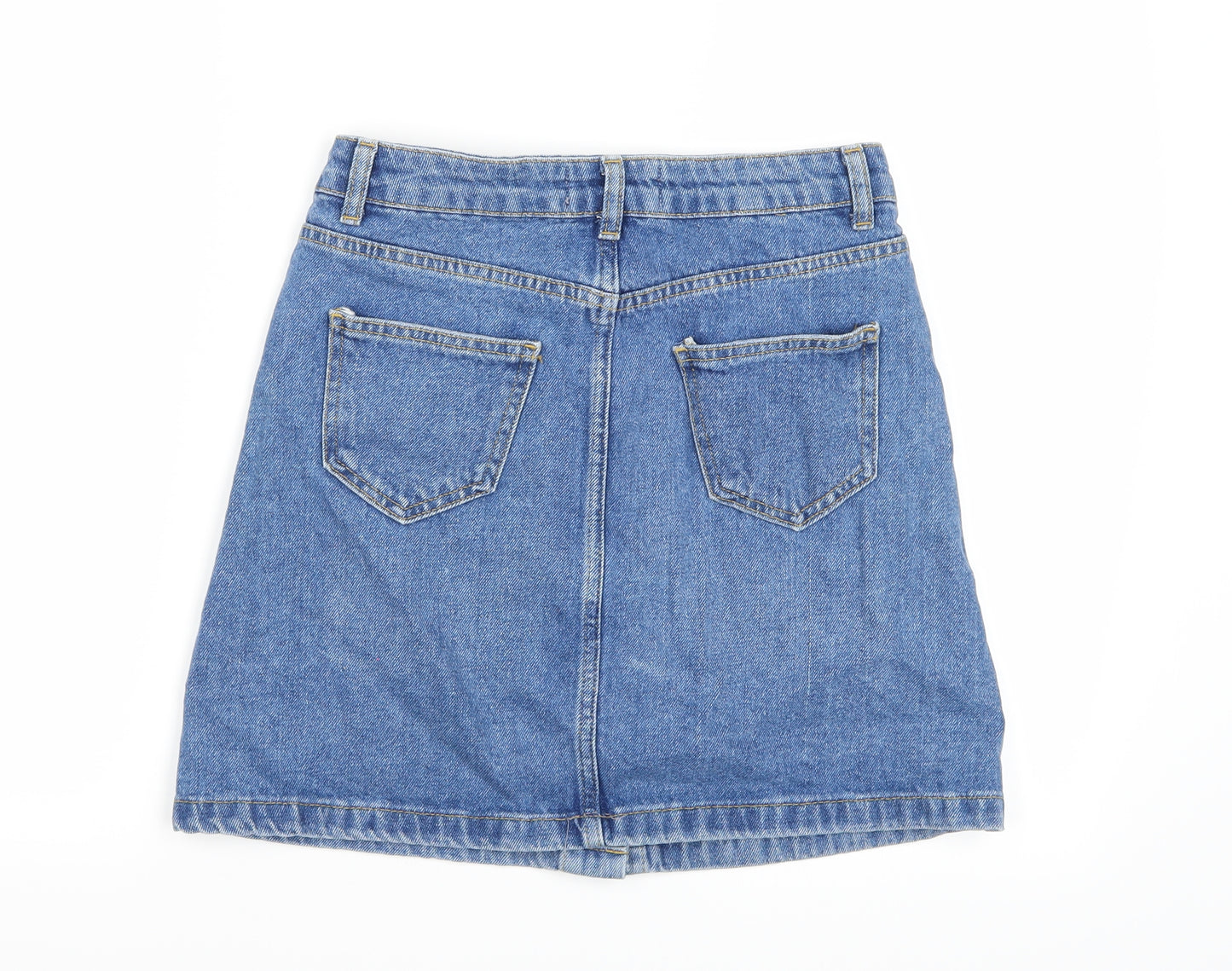 New Look Womens Blue  Denim A-Line Skirt Size 8