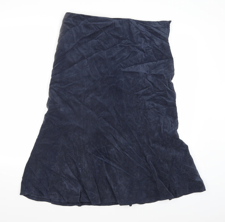 ROWLANDS Womens Blue Corduroy Swing Skirt