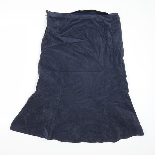 ROWLANDS Womens Blue  Corduroy Swing Skirt