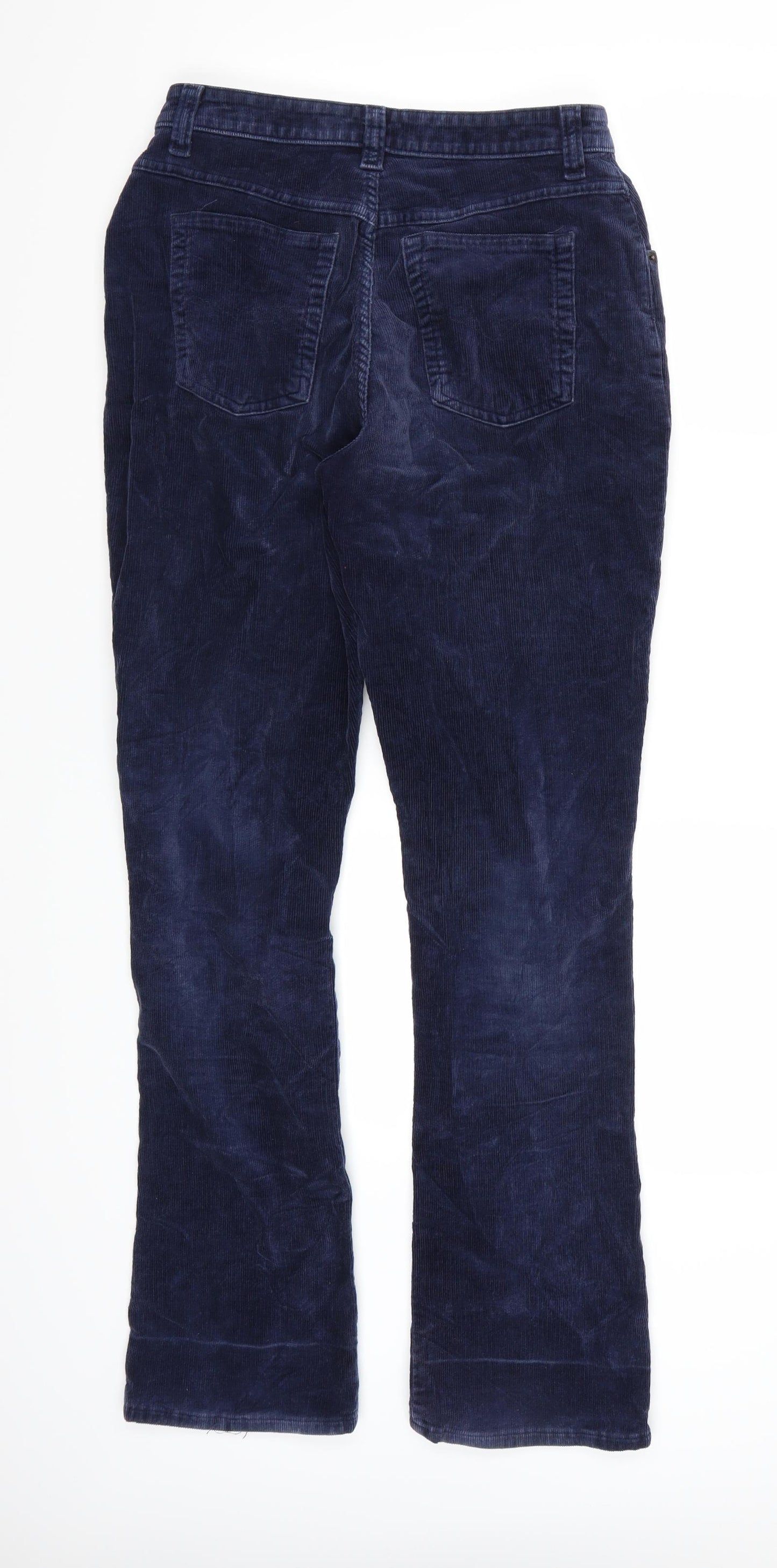 Marks and Spencer Womens Blue  Corduroy Trousers  Size 12 L30 in