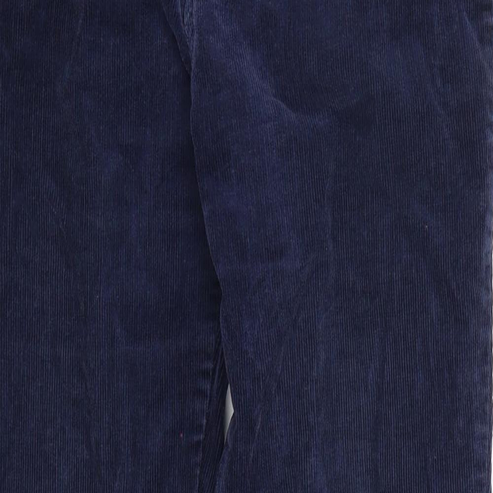 Marks and Spencer Womens Blue  Corduroy Trousers  Size 12 L30 in
