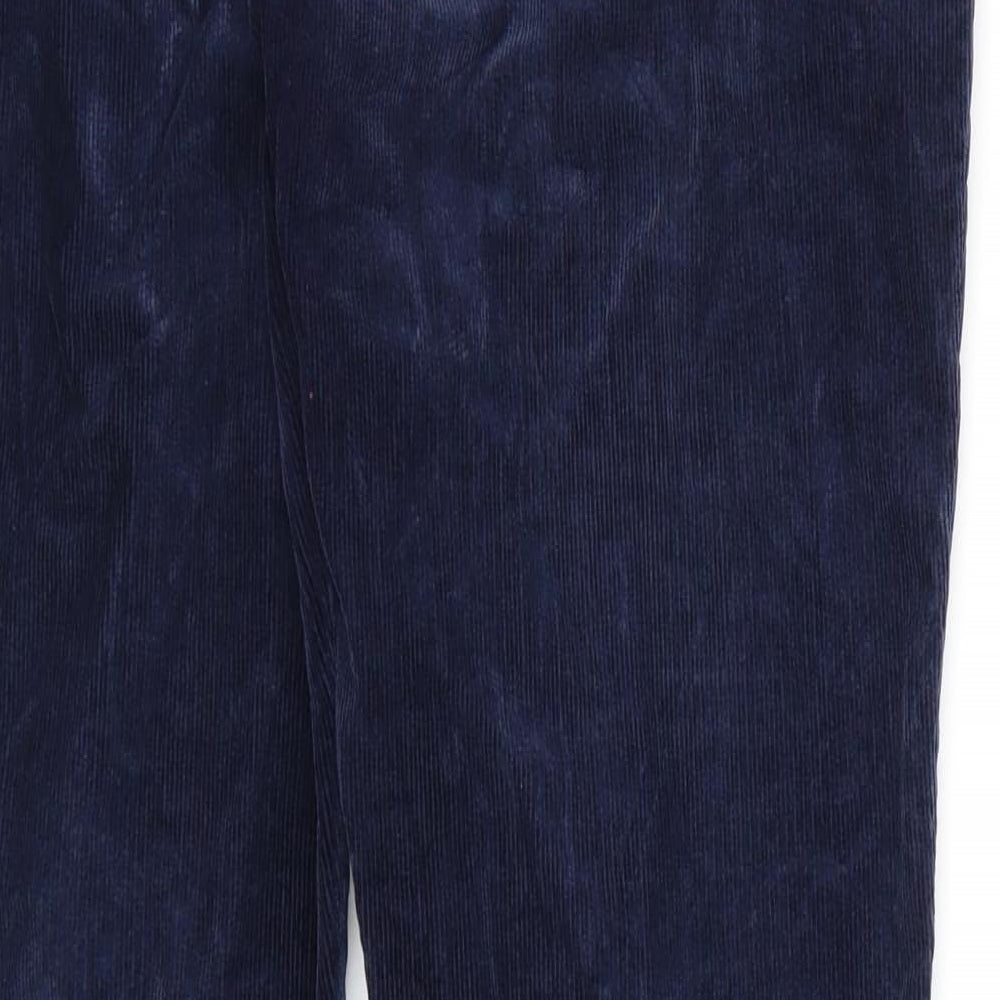 Marks and Spencer Womens Blue  Corduroy Trousers  Size 12 L30 in