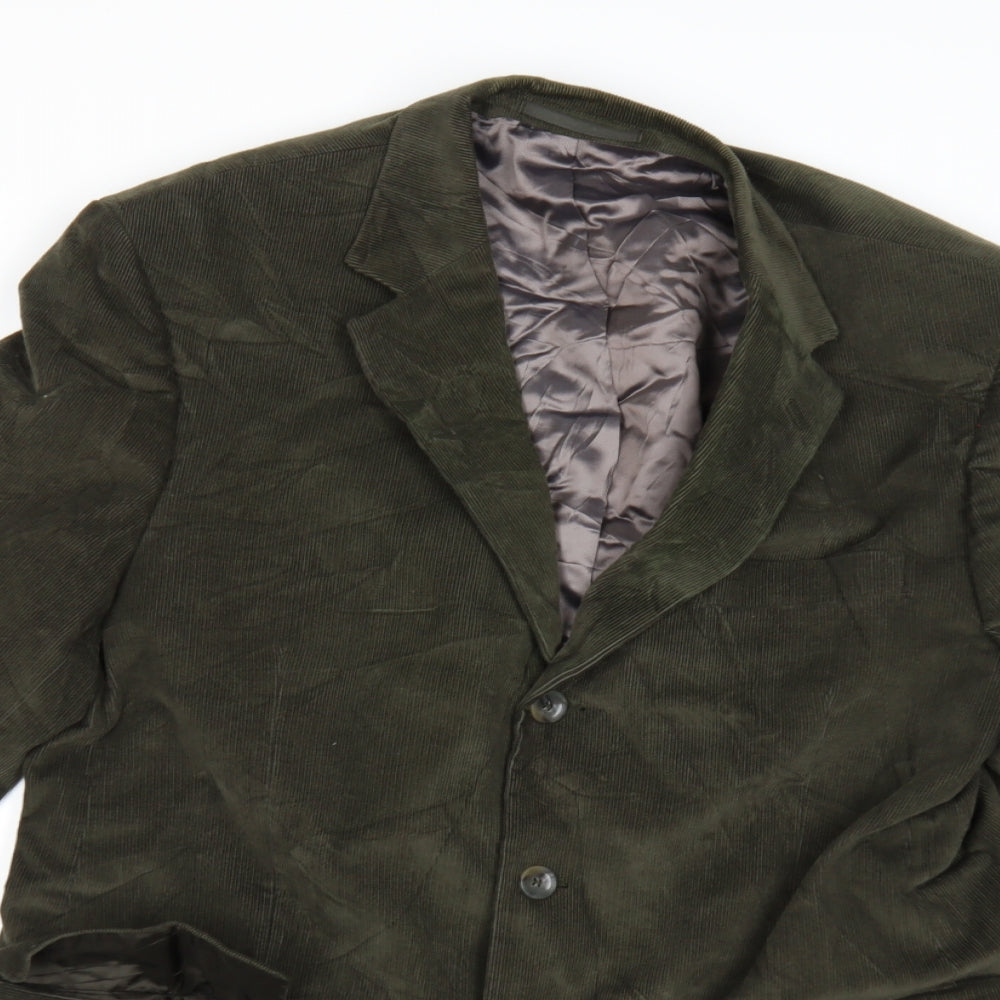 Austin Reed Mens Green  Corduroy Jacket Suit Jacket Size 44
