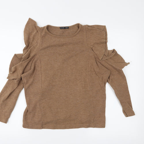 Zara Womens Brown   Pullover Jumper Size S