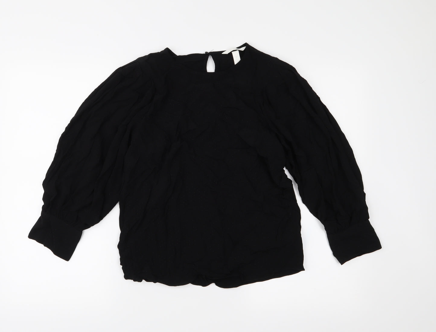 H&M Womens Black   Basic Blouse Size 10