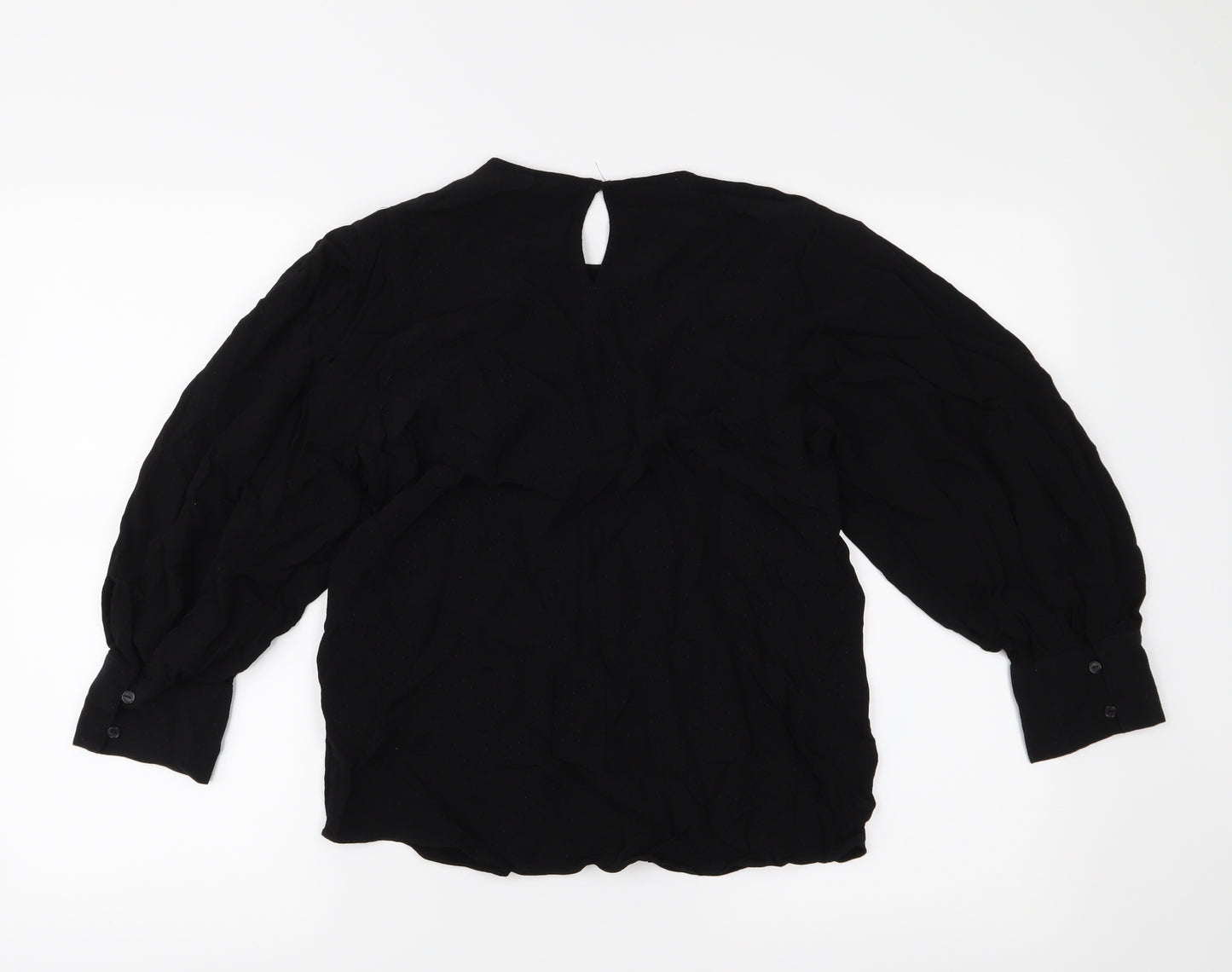 H&M Womens Black   Basic Blouse Size 10