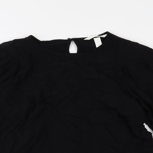 H&M Womens Black   Basic Blouse Size 10