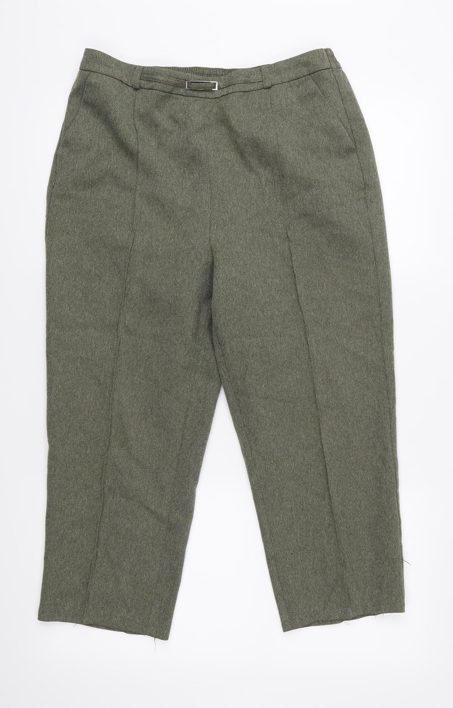 Honor Millburn Womens Green   Cropped Trousers Size 14 L22 in