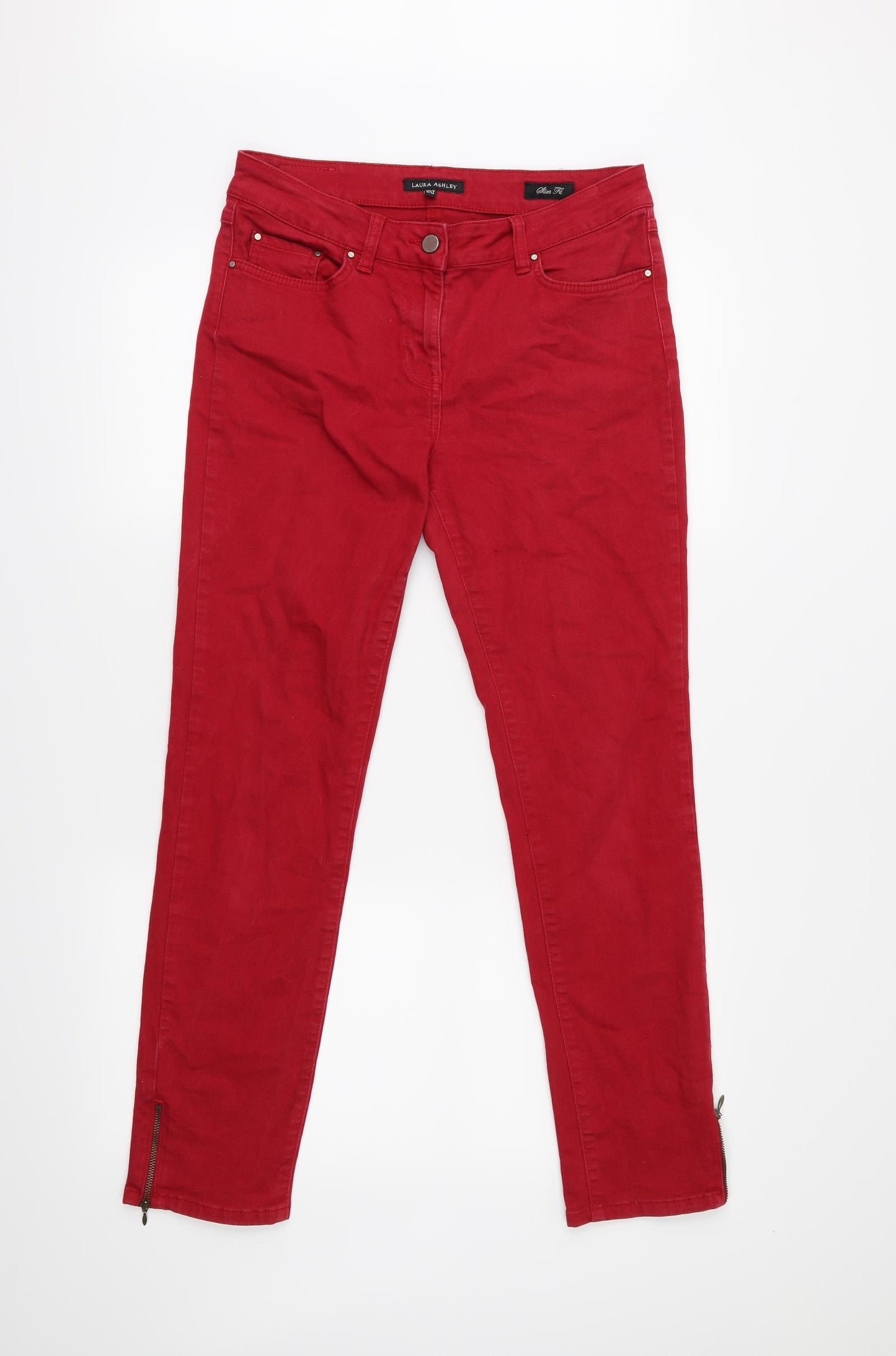 Laura Ashley Womens Red   Skinny Jeans Size 12 L28 in