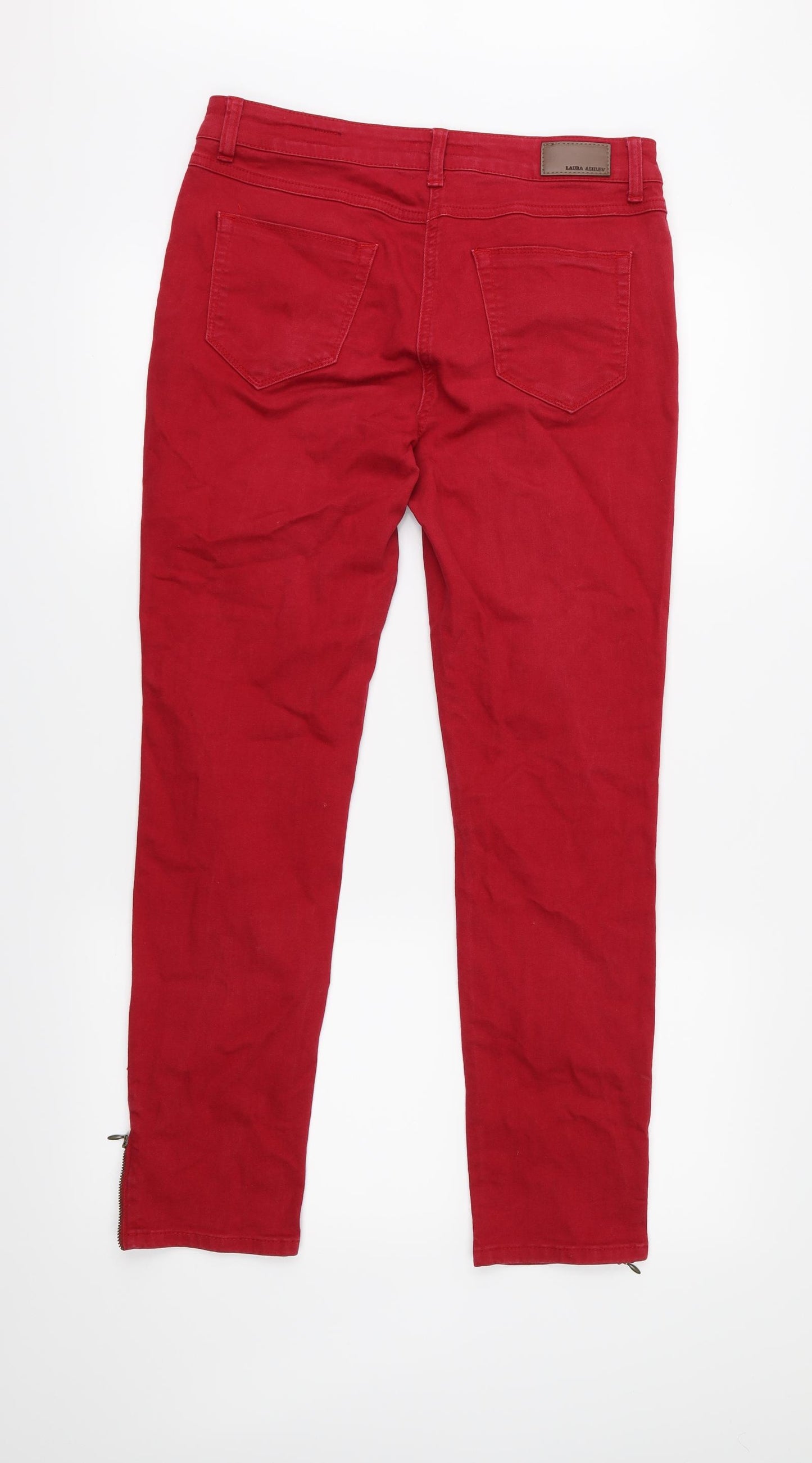 Laura Ashley Womens Red   Skinny Jeans Size 12 L28 in