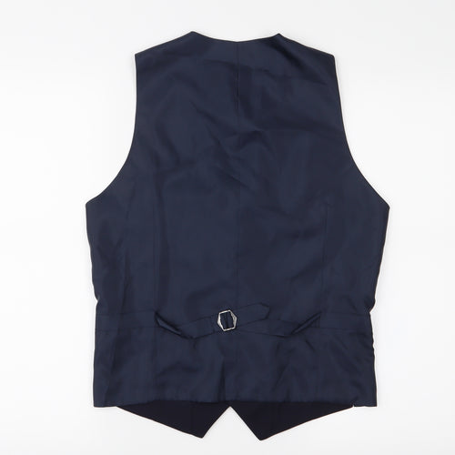 M&S Mens Blue   Jacket Waistcoat Size S