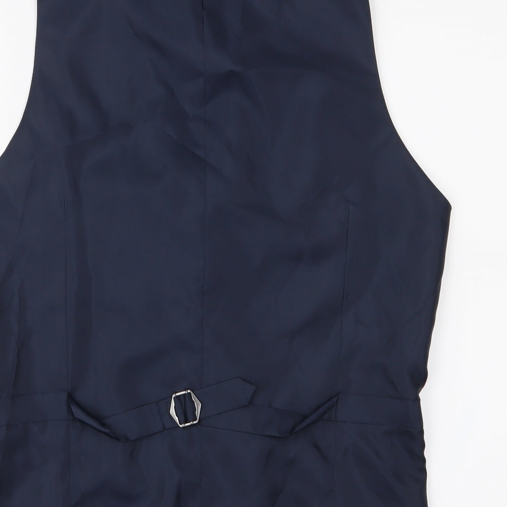 M&S Mens Blue   Jacket Waistcoat Size S