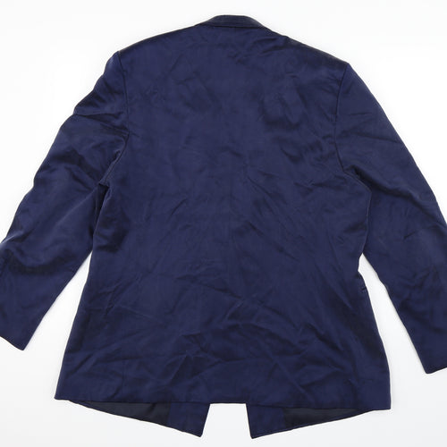 Classic Creations Mens Blue  Satin Jacket Blazer Size 42