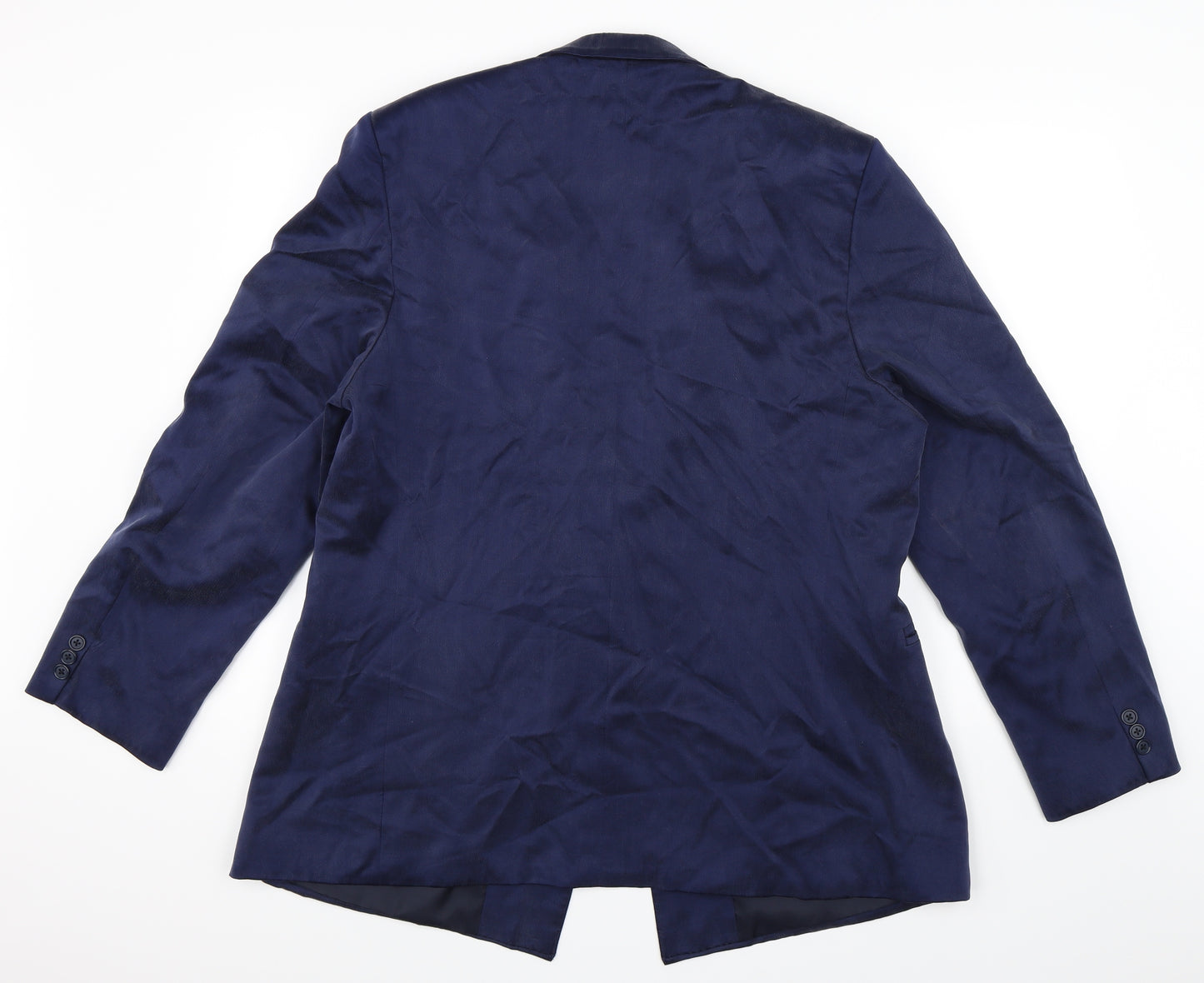 Classic Creations Mens Blue  Satin Jacket Blazer Size 42