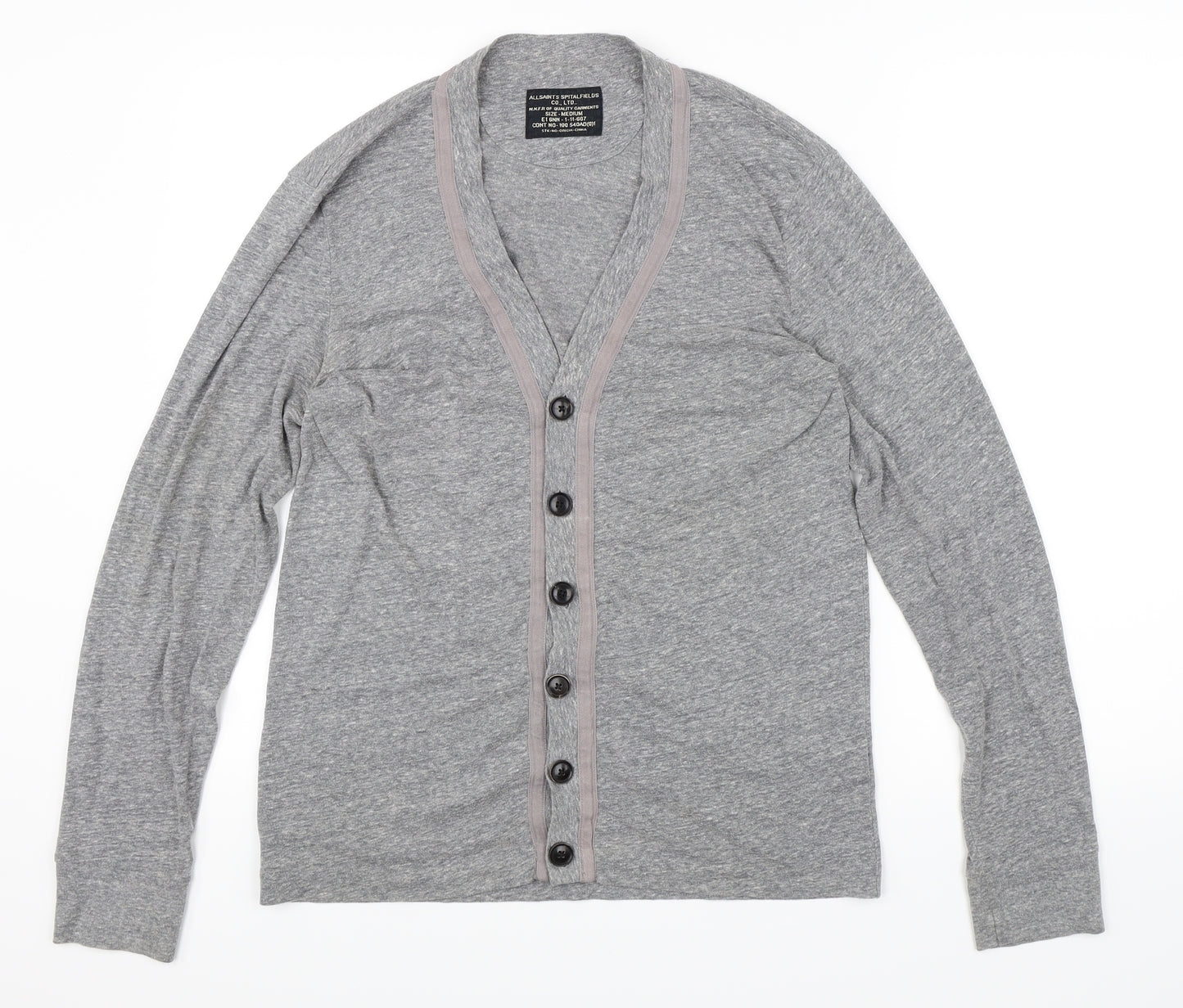 All Saints Womens Grey   Cardigan Jumper Size M