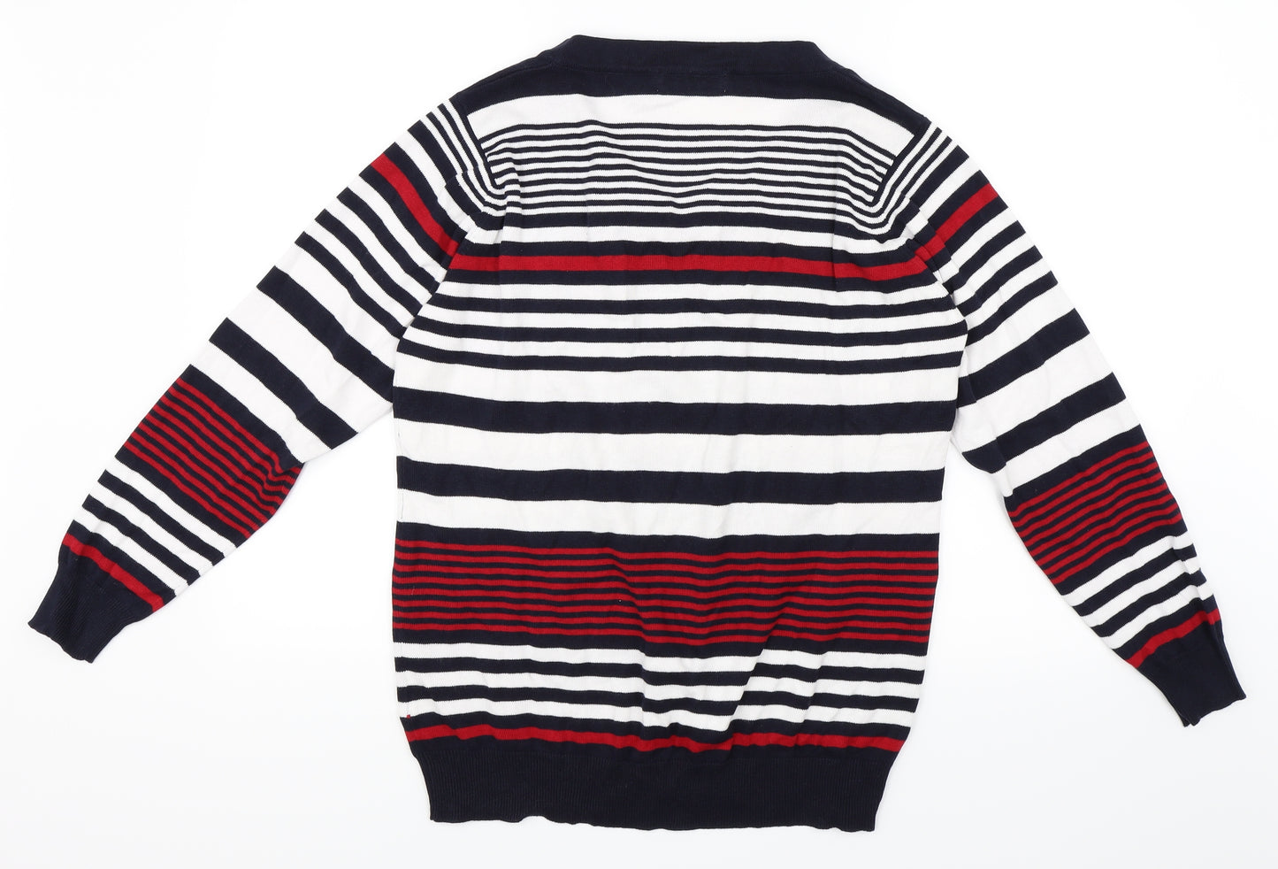 EWM Womens Blue Striped  Pullover Jumper Size 18