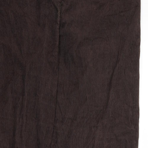 Marks and Spencer Womens Brown  Corduroy Trousers  Size 16 L32 in