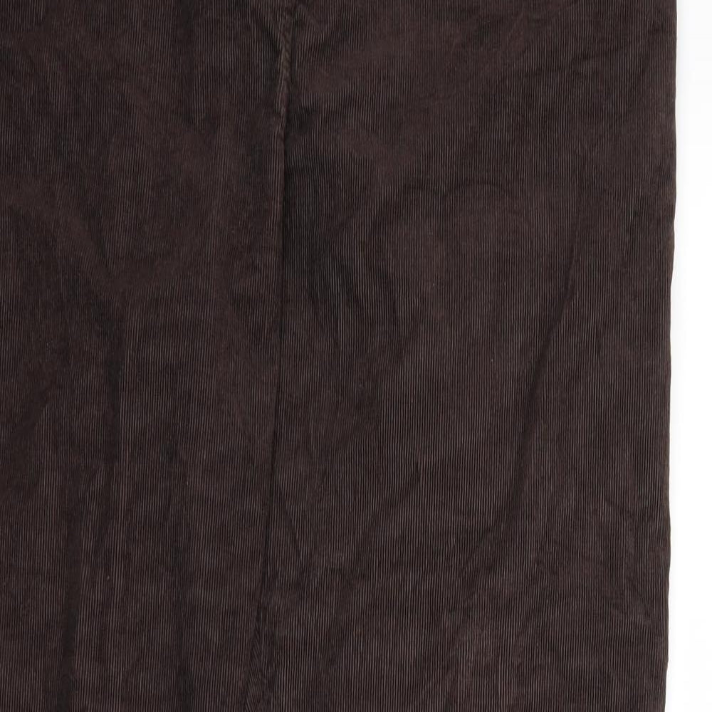 Marks and Spencer Womens Brown  Corduroy Trousers  Size 16 L32 in