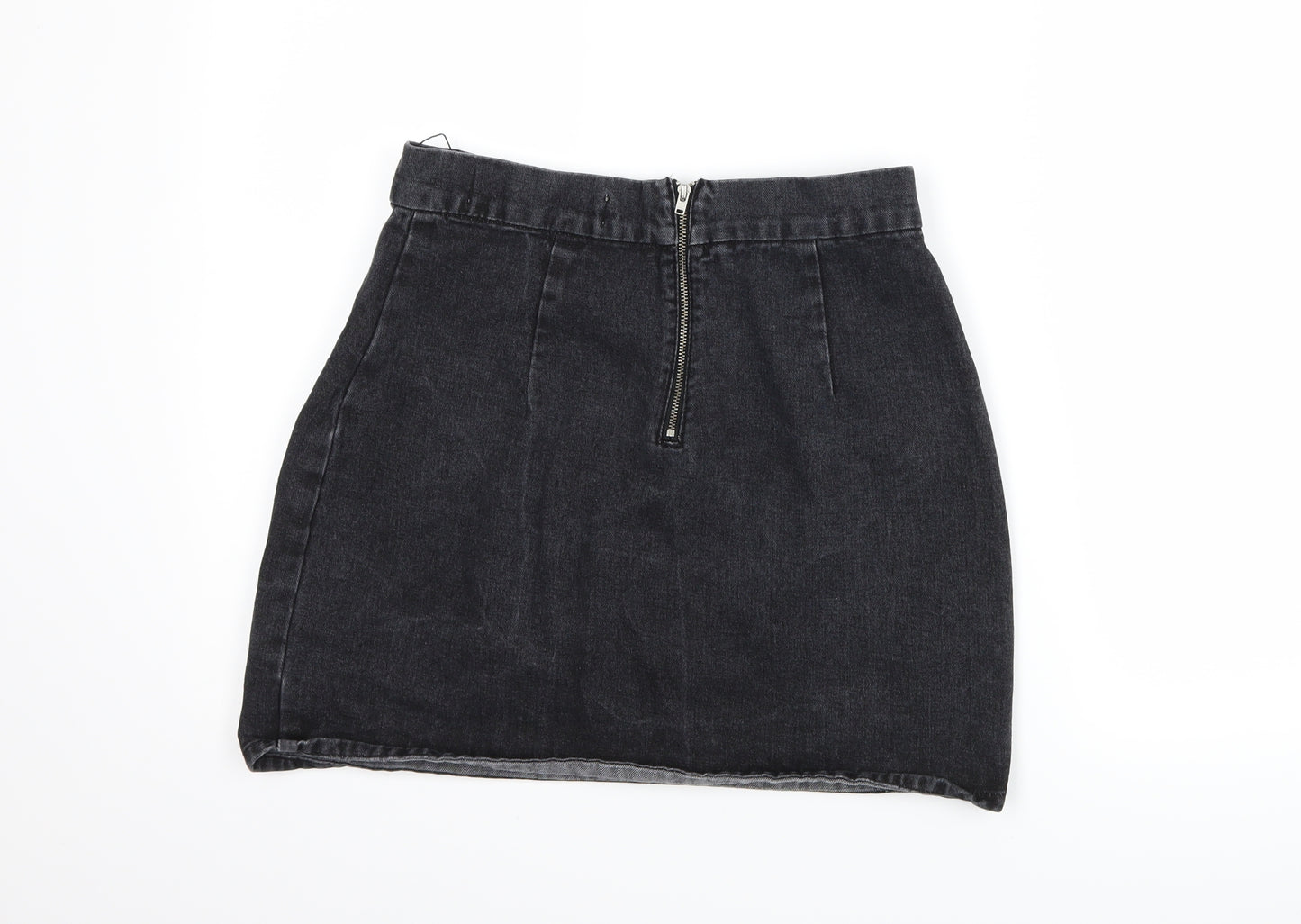 denim co Womens Black  Denim A-Line Skirt Size 10