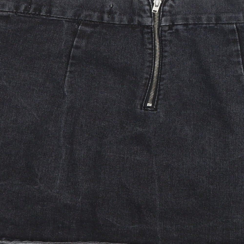 denim co Womens Black  Denim A-Line Skirt Size 10