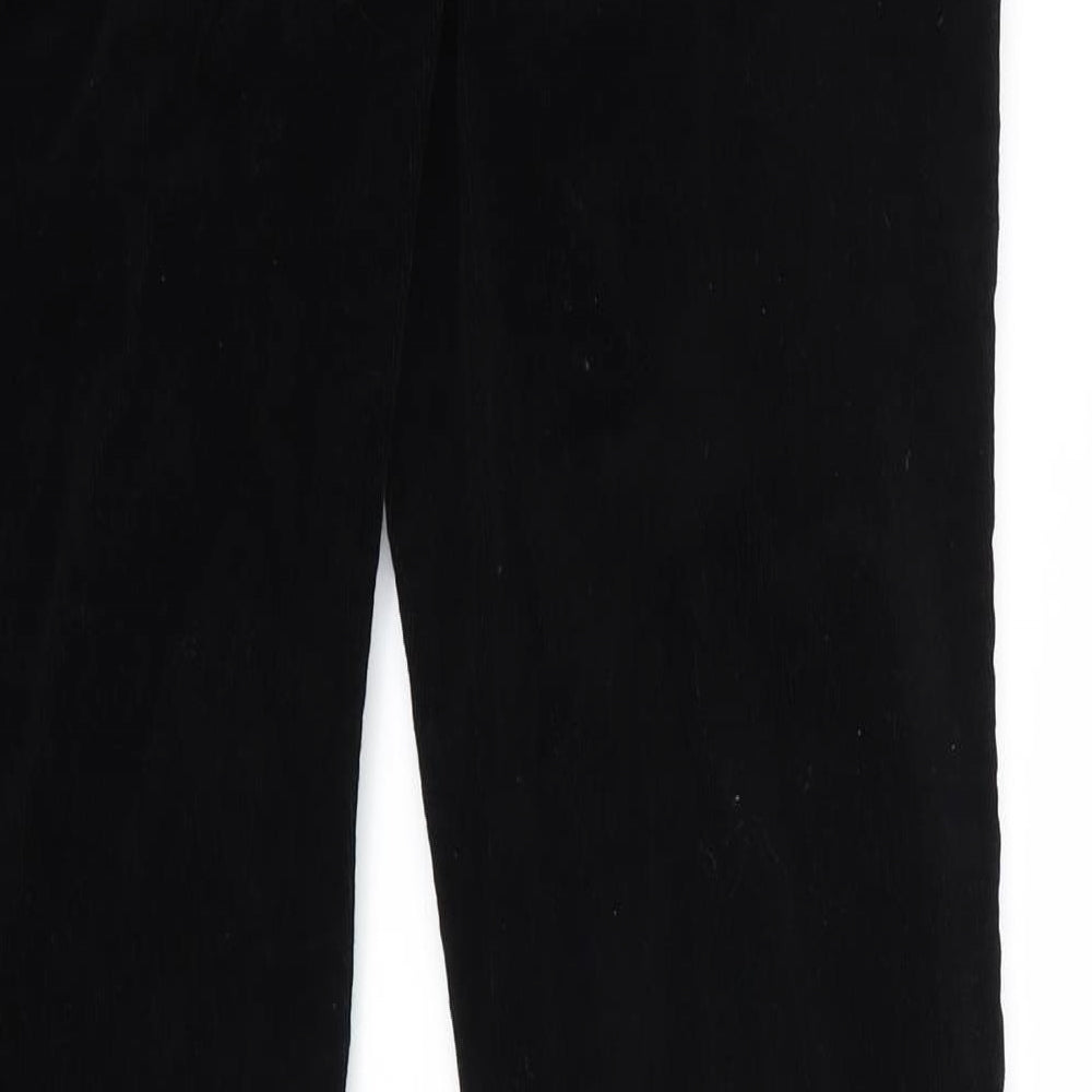 TU Womens Black  Corduroy Trousers  Size 14 L33 in