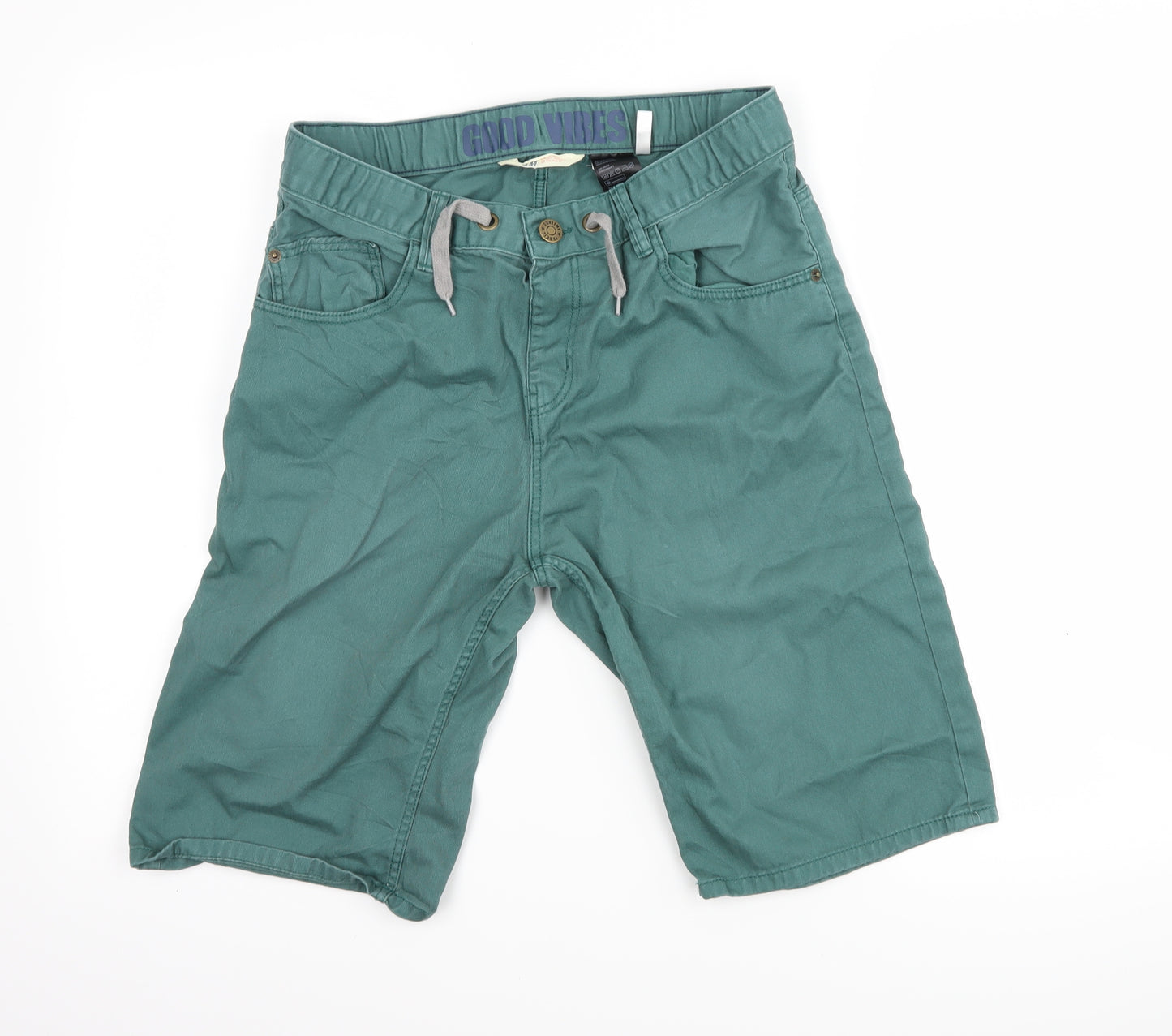 H&M Boys Green   Chino Shorts Size 15 Years