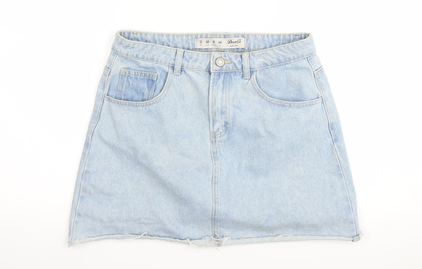 DENIM CO Womens Blue  Denim A-Line Skirt Size 12