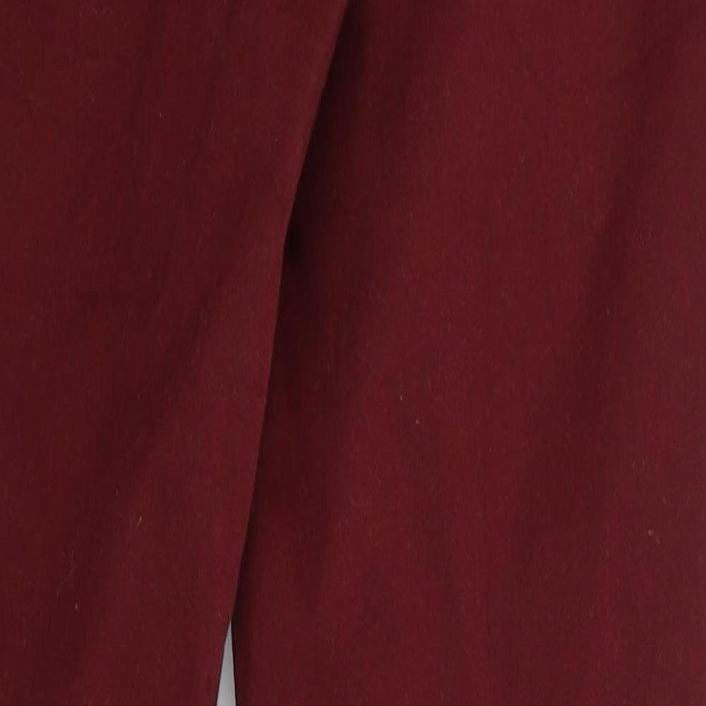 F&F Womens Red  Denim Skinny Jeans Size 10 L28 in