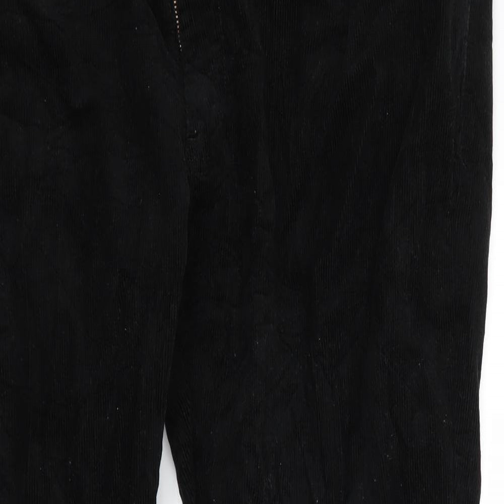 Marks and Spencer Mens Black  Corduroy Trousers  Size 42 L29 in