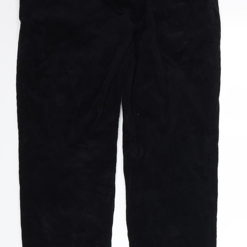 Uni qlo Mens Black  Corduroy Trousers  Size 30 L28 in
