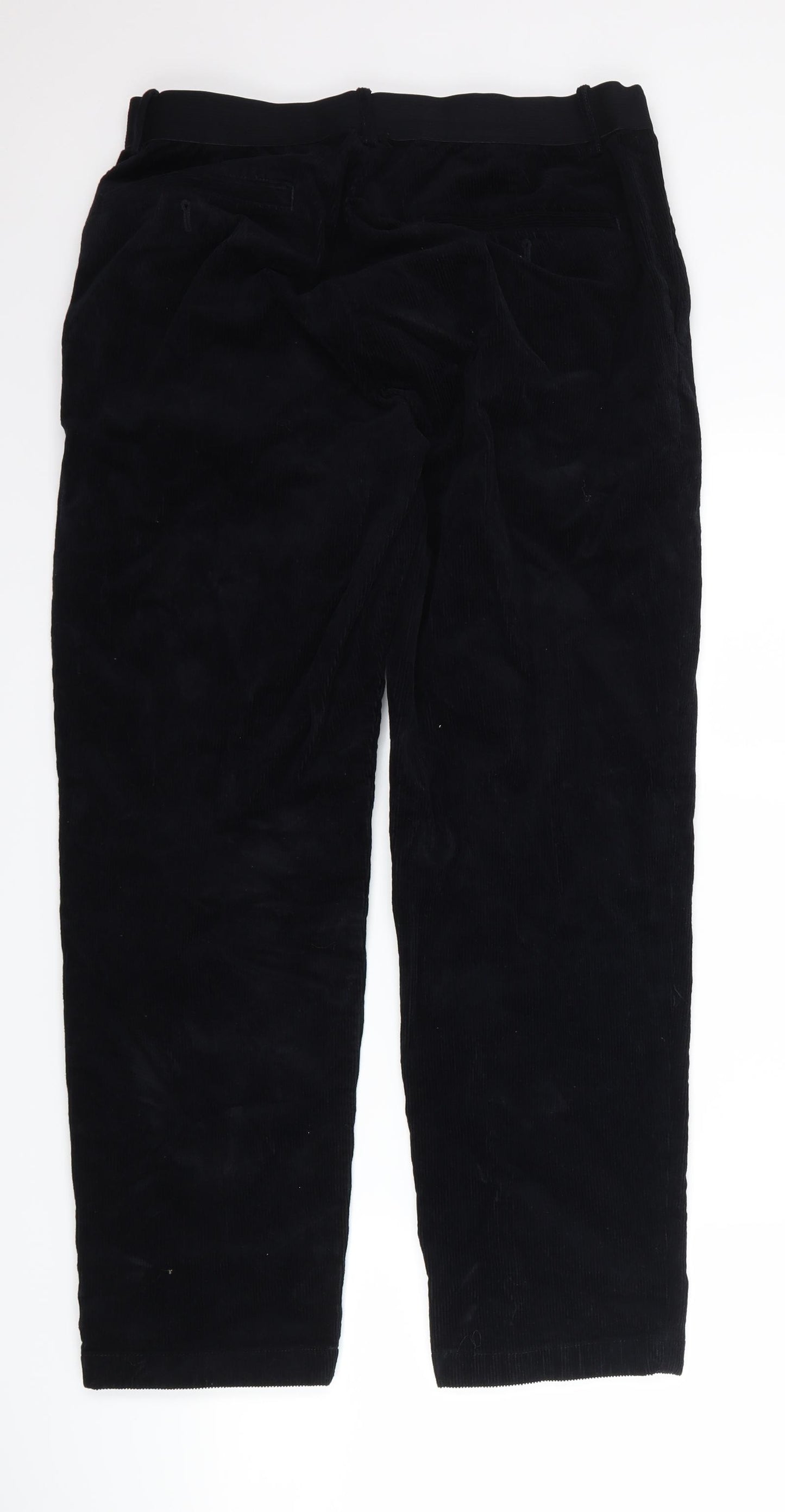 Uni qlo Mens Black  Corduroy Trousers  Size 30 L28 in