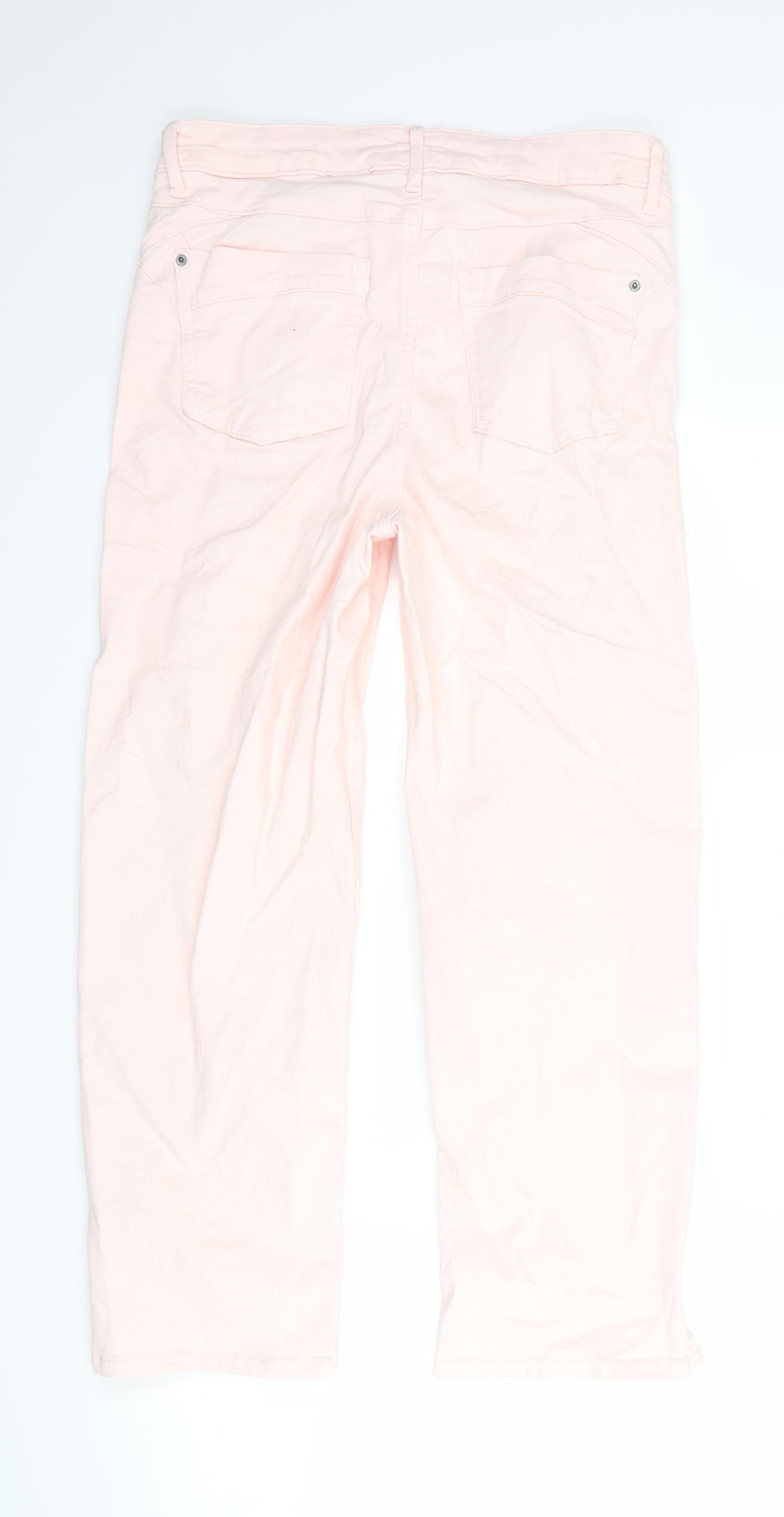Marks and Spencer Womens Pink  Denim Straight Jeans Size 12 L25 in