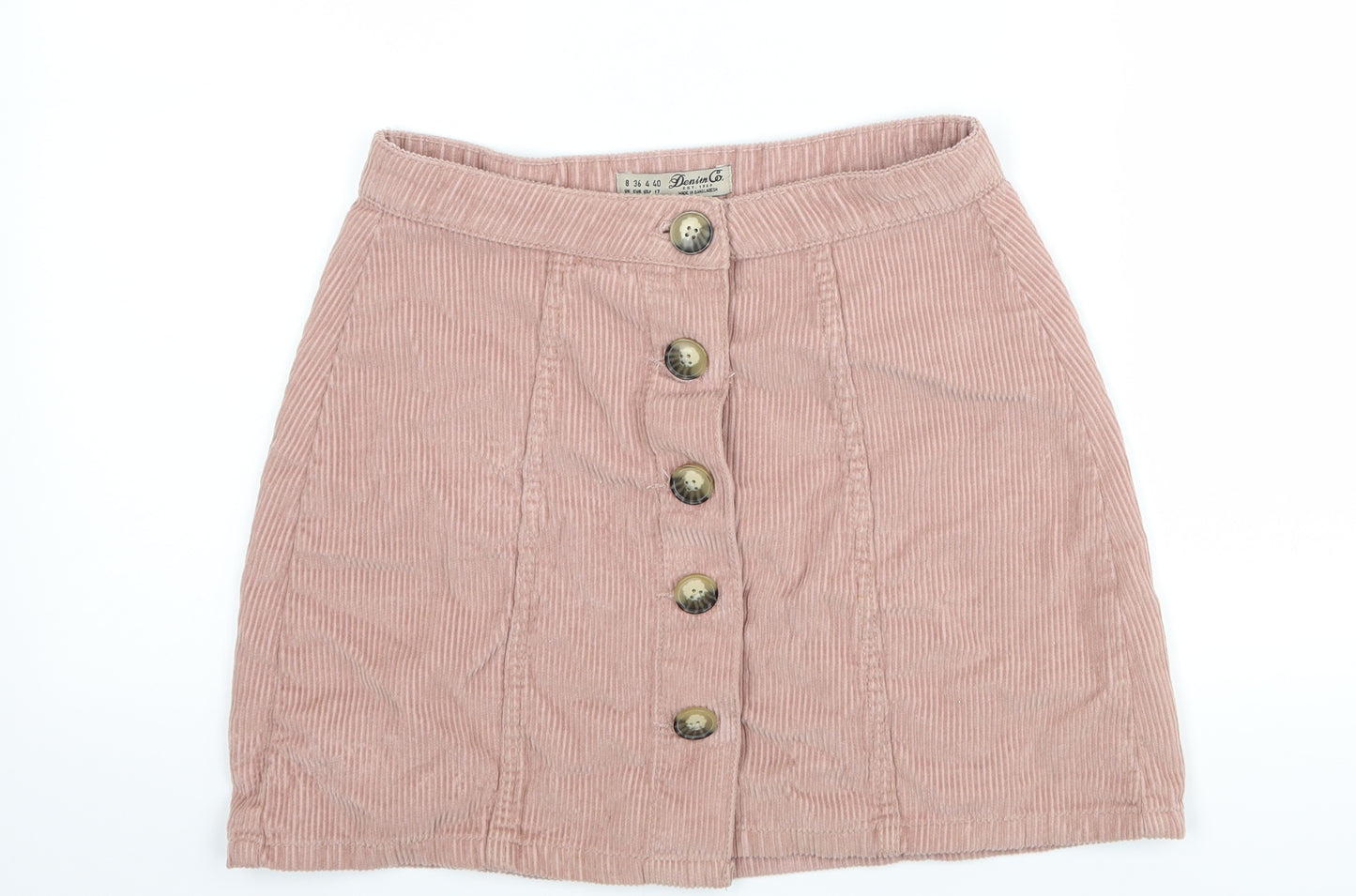 denim co Womens Pink  Corduroy Mini Skirt Size 8