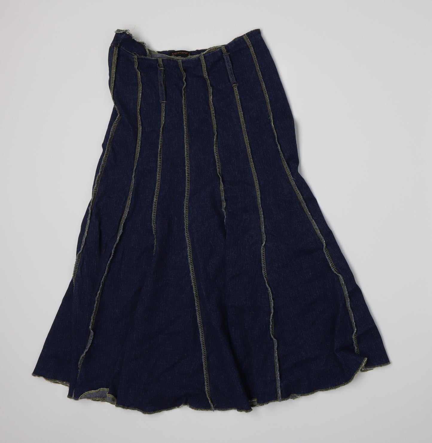 Claude Montana Womens Blue  Denim Flare Skirt Size 8